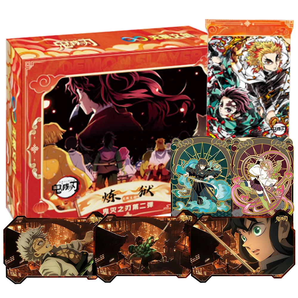 

Japanese Anime Demon Slayer Hobby Cards Kamado Tanjirou Original Exquisite Design SP QR SR Trading Cards Kids Xmas Gifts Toys
