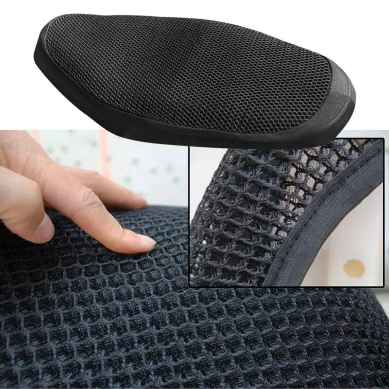 Motorcycle Seat Cushion Cover Electric Car Summer Breathable Insulation Sunshade Seat Cover 3D Honeycomb Mesh Elastic Seat Cover