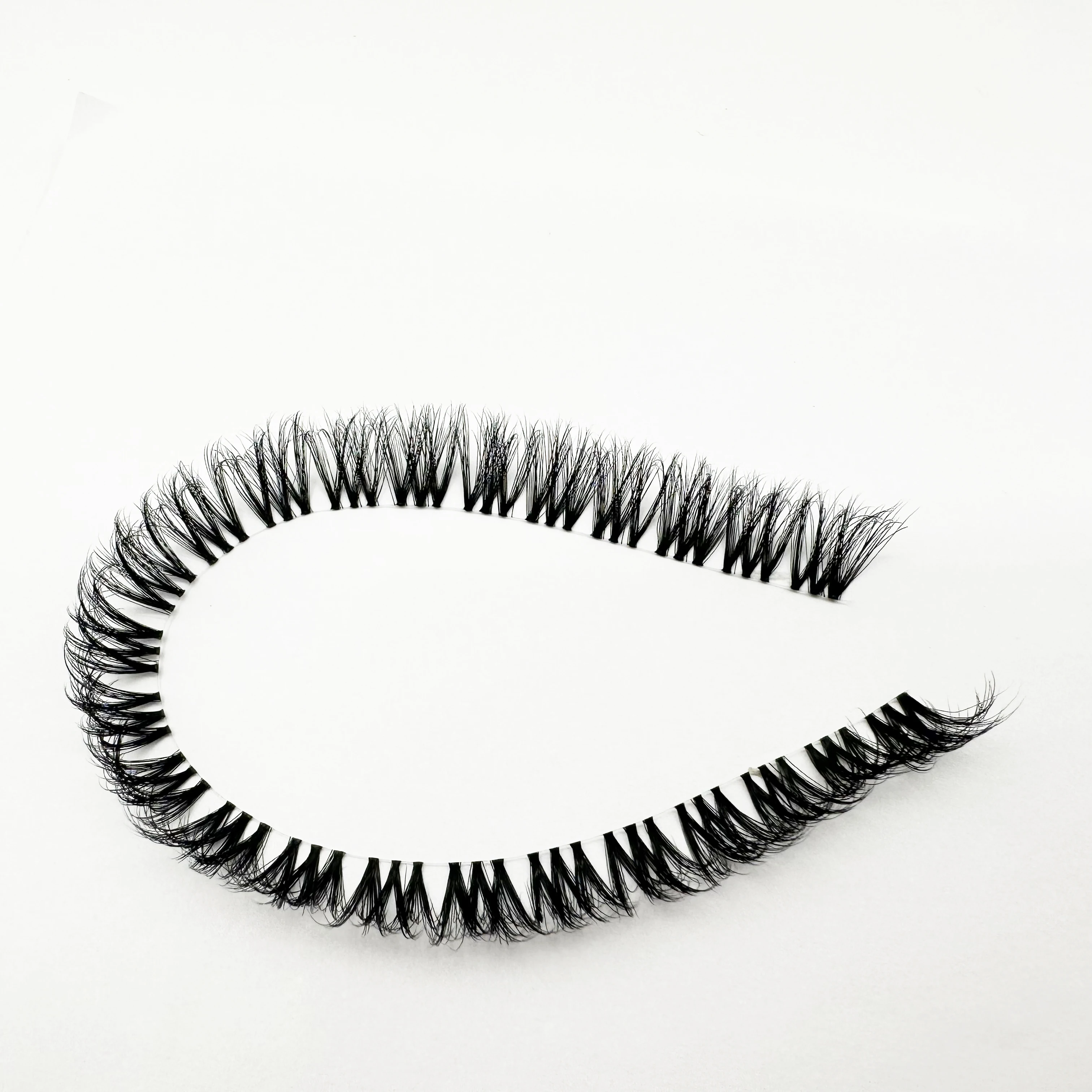 Nuo Ribbons Volume Fluffy Cluster Eyelash Extension DIY At Home Individual Cluster Segmented Lashes Superfine Band Private Logo