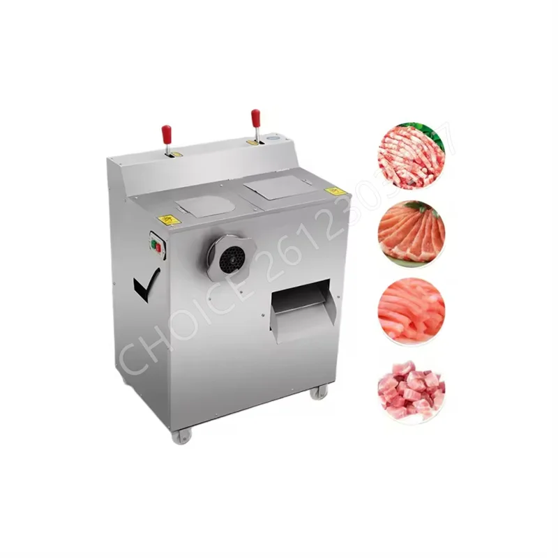 Commercial Stainless Steel Butchery Fresh Meat Cube Cutter Slicer Meat Cutting Machine Fully Automatic Commercial Meat Slicer