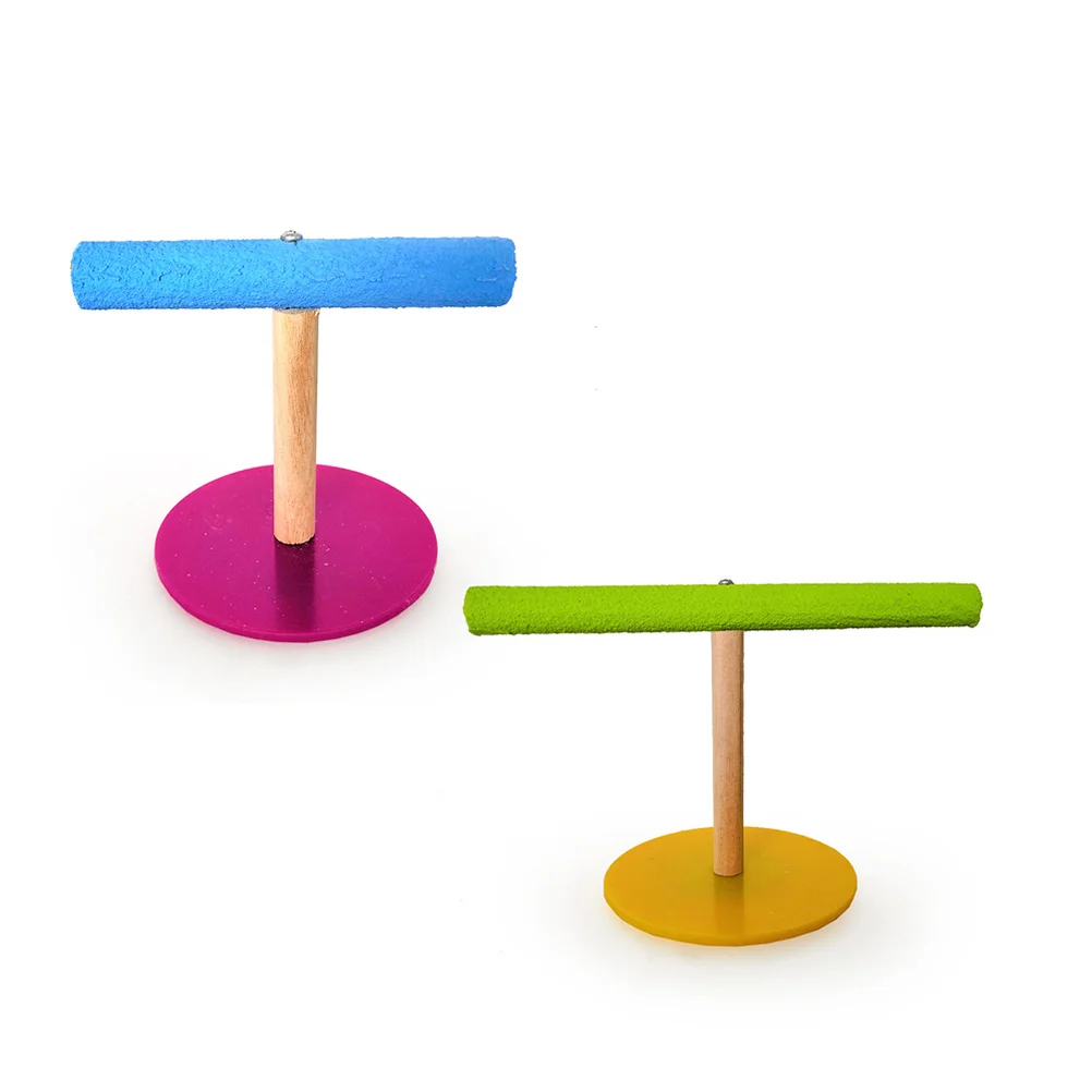 

Tshaped Bird Pet Stand Large Size Ecofriendly Material Parrot Climbing Activity Food Bowl Rack Safe Durable Play