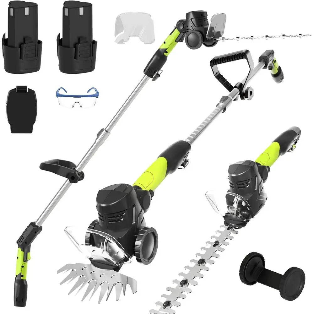 

Аккумуляторный высоторез с регулируемой ручкой - легкий, с двумя батареями - идеально подходит для обрезки газонов и садов
