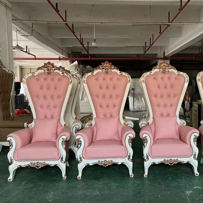 Custom, cheap luxury high back hotel trone chair royal king throne chair for events wedding party