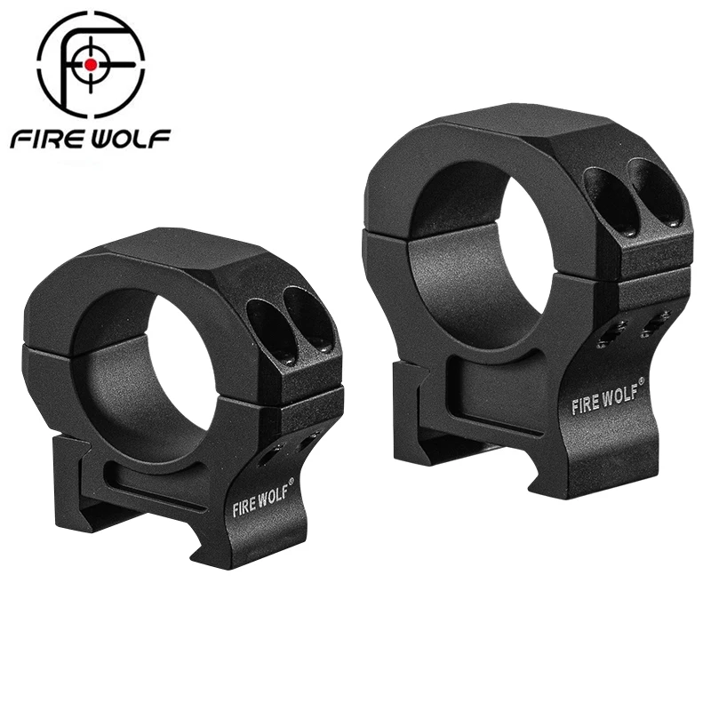 FIRE WOLF 7075 Aluminum Alloy 25.4mm High/lLow Profile Riflescope Rifle Scope Picatinny Weaver Mount Ring Bracket 21mm Mount