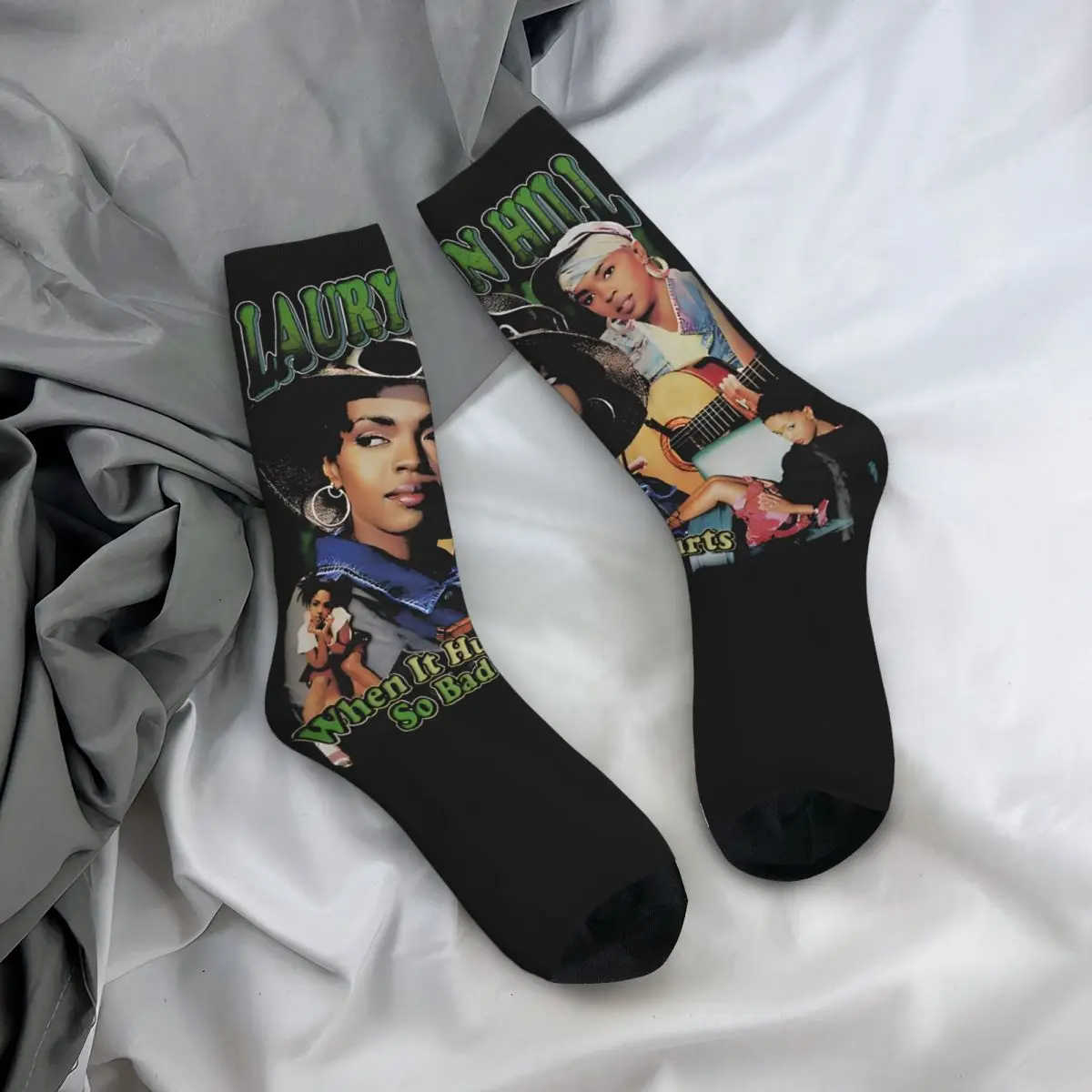 Calcetines con estampado para hombre, medias divertidas y gloriosas, estilo callejero Retro, Harajuku, Lauryn Hill, novedad, informal, regalo