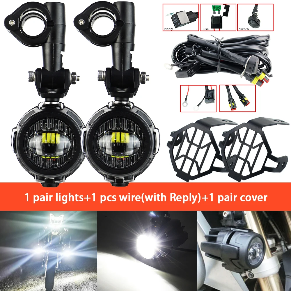 Extra Verlichting LED Spot Rijden Mistlampen voor R1200GS F800GS K1600 Universele Motorfiets 40W 6000K Mistlampen