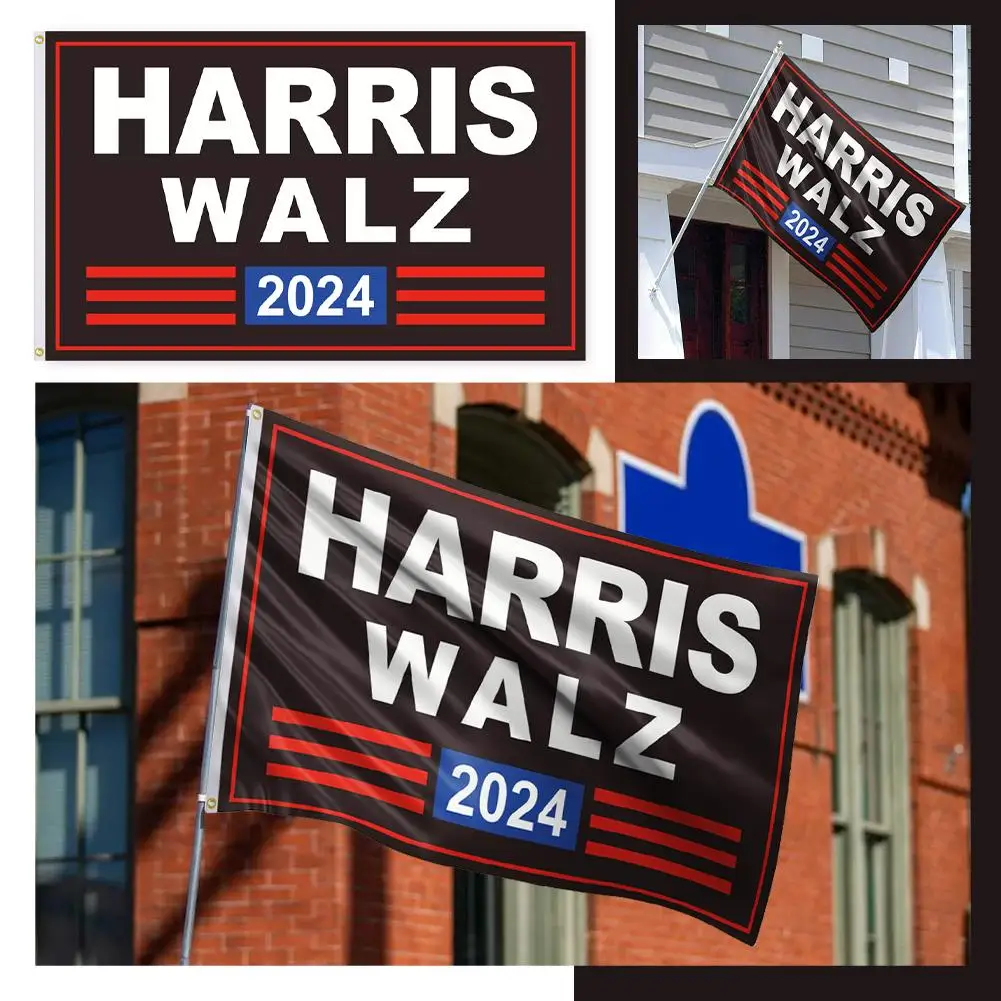 Harris Walz 2024 Election Flag Outdoor Banner All Weather Harris Decoration 60x90 Sided Double 90x150cm Flags Kamala B2L7