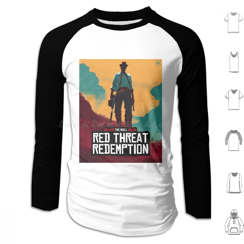 تخفيف التهديد الأحمر: سترة William 'the Wall' Saliba من القطن بأكمام طويلة Goonertoons Football London Coyg Gunners