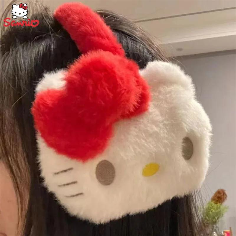 新しいハローキティぬいぐるみウォーマーイヤーマフアニメピンクKtかわいい耳当て冬屋外防寒イヤーマフ耳カバー女の子ギフト