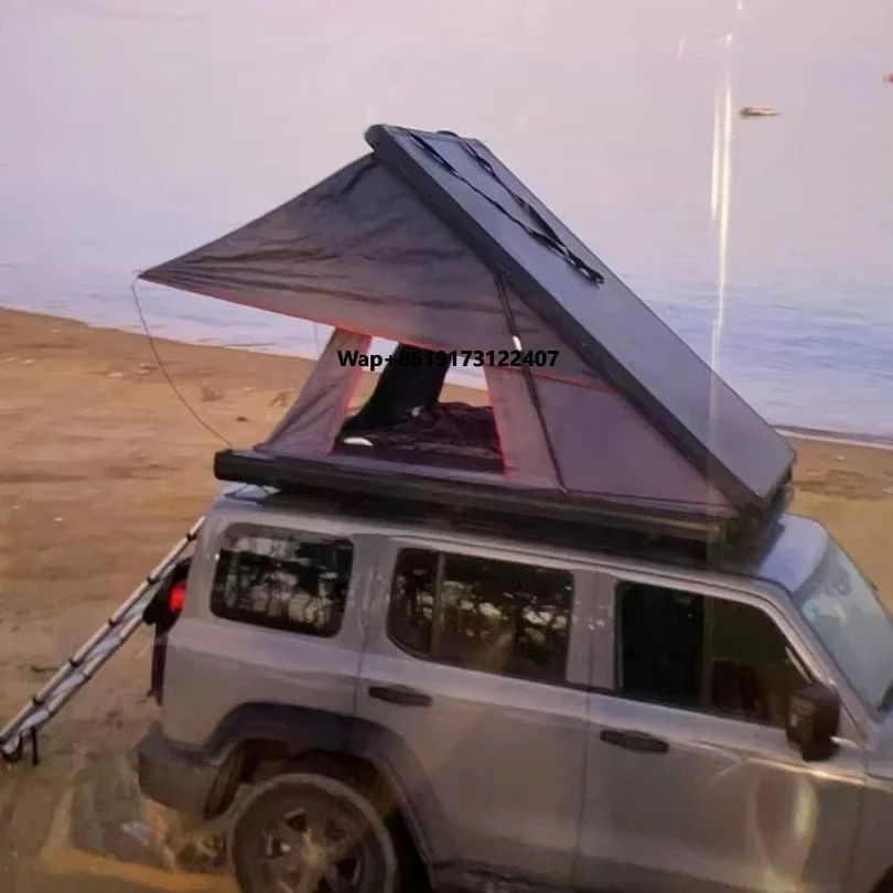 

Просторная палатка на крышу автомобиля для семейного кемпинга с панорамным окном и адаптером для крепления на багажник для активного отдыха
