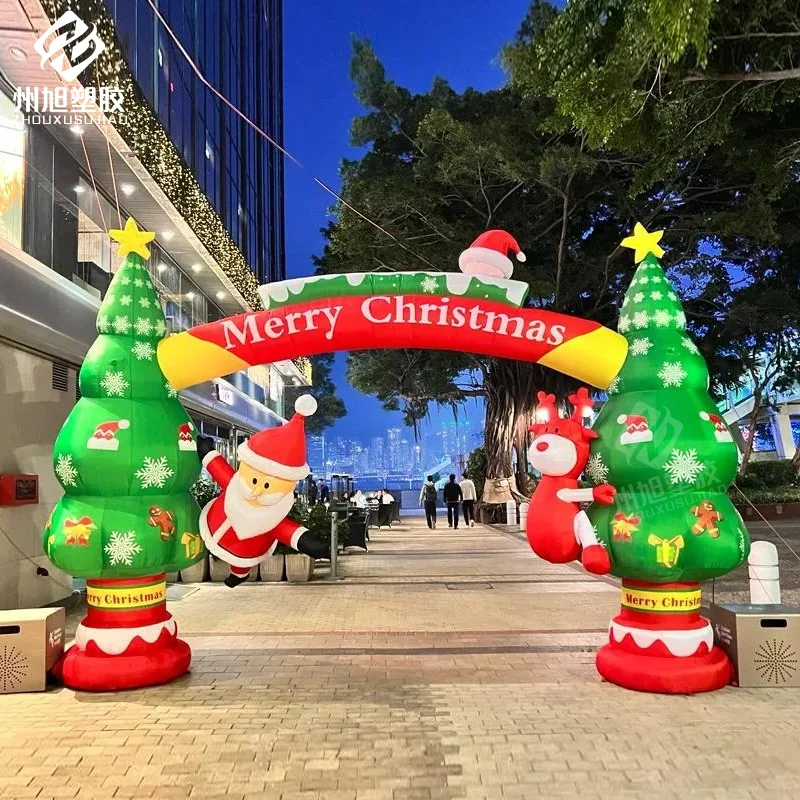 Arco gonfiabile gigante per albero di Natale all'aperto - Arco promozionale natalizio, utilizzato come oggetto di decorazione per cortile esterno
