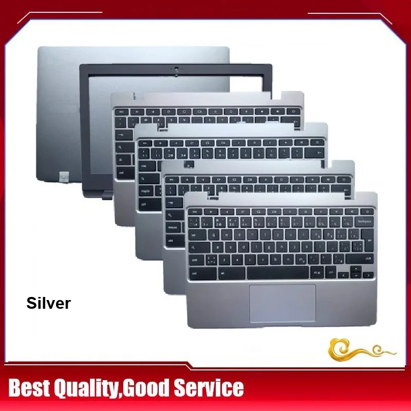 

Новый чехол для Samsung Chromebook4 XE310XBA 310XBA, задняя крышка ЖК-дисплея/рамка/подставка для рук, итальянская, Испания, Бразилия, Канада, клавиатура, серебристый