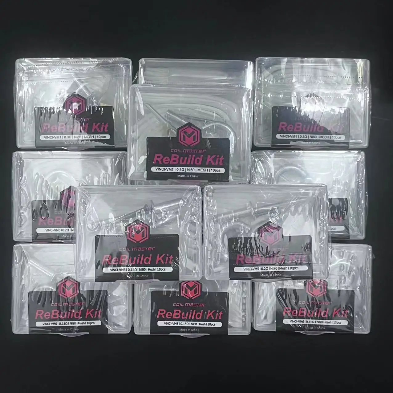 

5Box/1Box Rebuild Kit PnP Meshed Coil Kit With Cotton For PnP Series 0.2 0.15 0.3 Meshed Coils VM1/VM5/VM6 DIY Water Color Tools