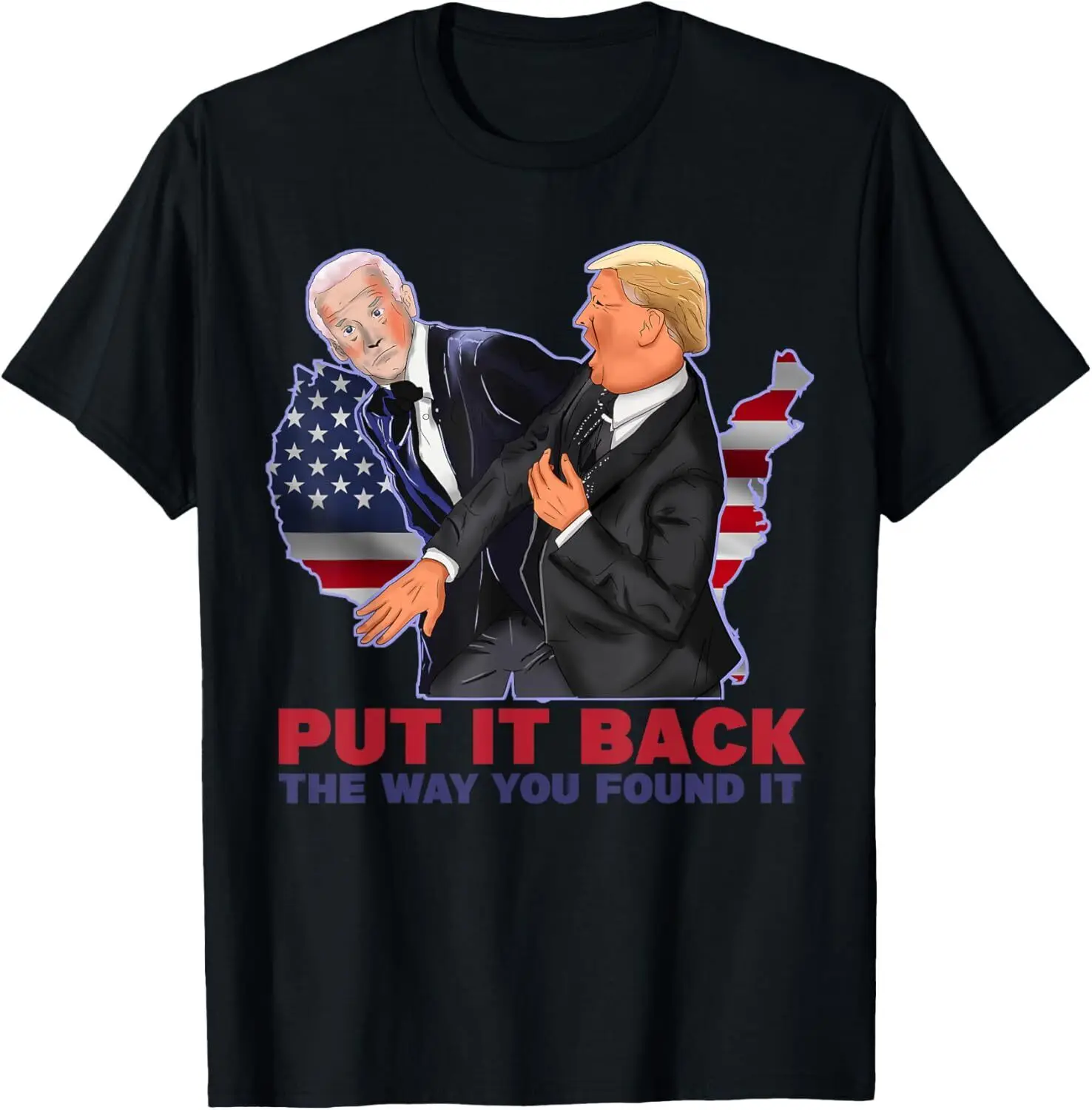 Legen Sie es zurück, wie Sie es gefunden haben lustiges Biden & Trumpf Vintage T-Shirt