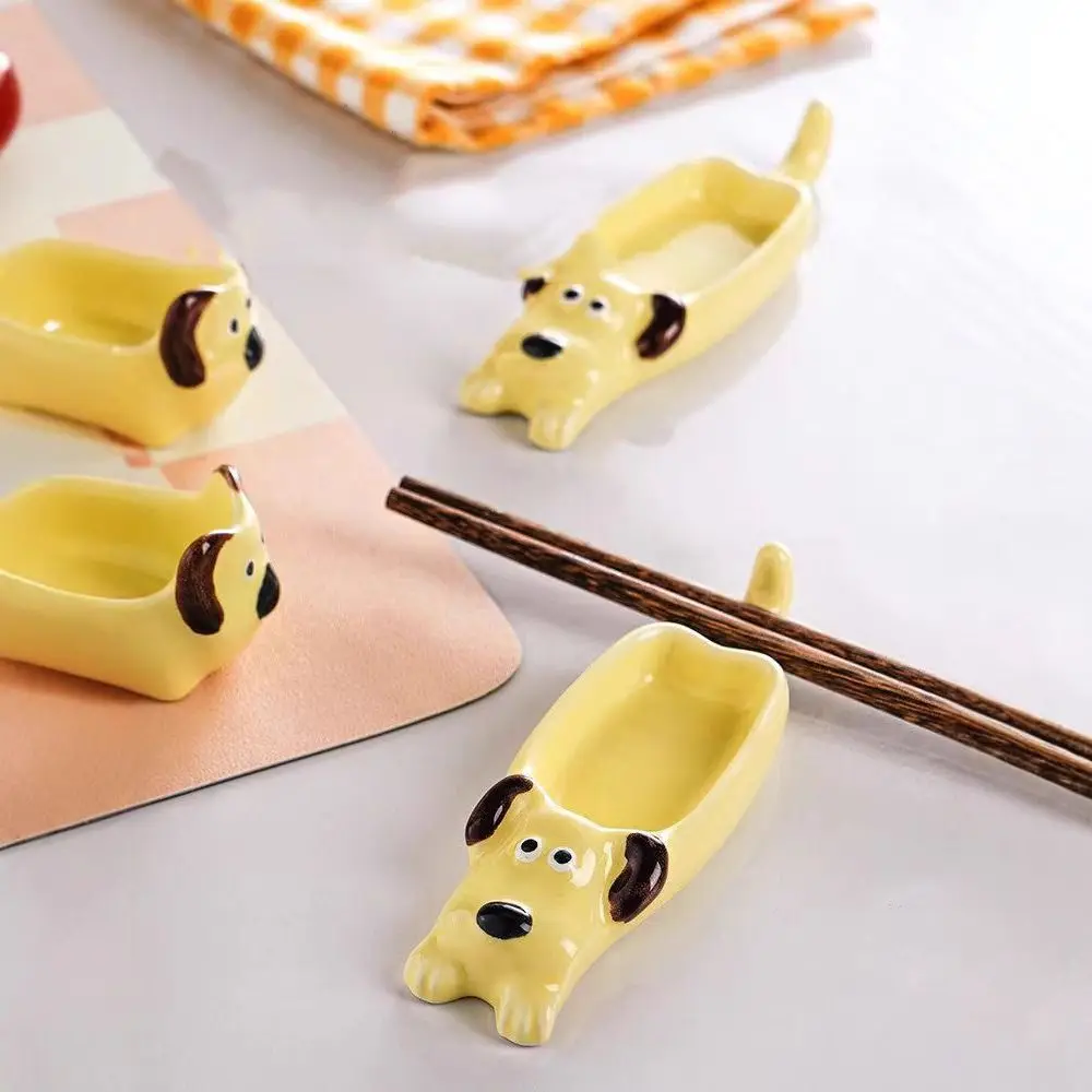 

Кухонный органайзер, керамическая тарелка для щенка, соуса, мультяшная милая собака, блюдо для приправ, многофункциональная забавная ручка, чашка для мытья уксуса