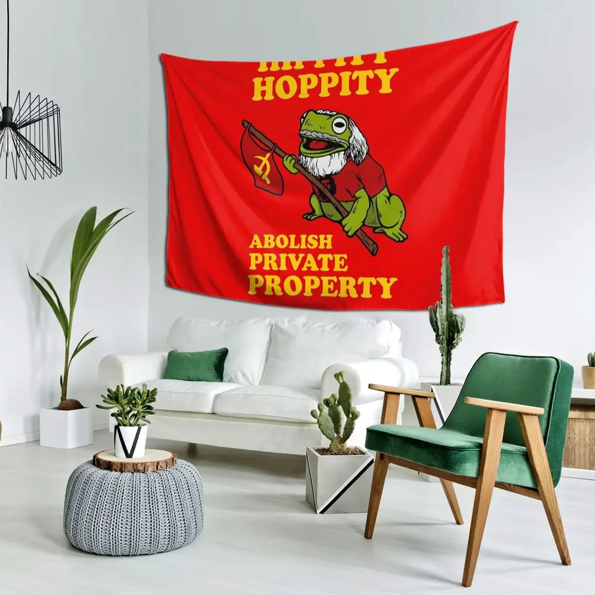 Hippity Hoppity Abolish Private Property Tapestry Art Wall Hanging Home Decoration Tapestries for Living Room Bedroom Dorm Room