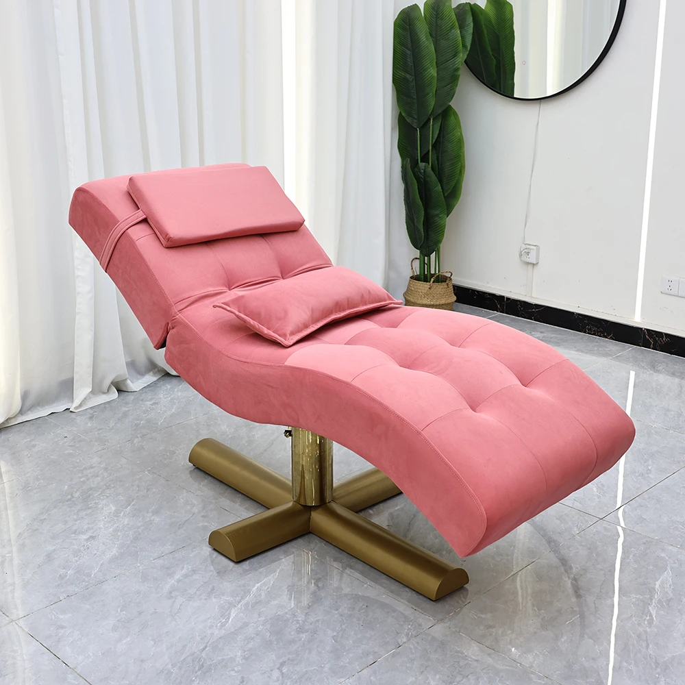 Facial Bed Beauty Salon SPA Table with Headrest, Home Hydrotherapy Skincare Chair, Eyelash Extension Body Treatment Lounge Couch