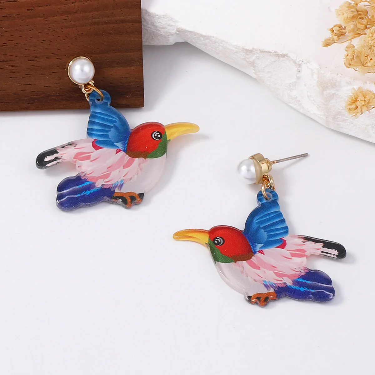 DIGADAGU معدن أكريليك الطيور استرخى أقراط جديدة الحد الأدنى أقراط ساحرة المرأة مجوهرات اكسسوارات اليومية