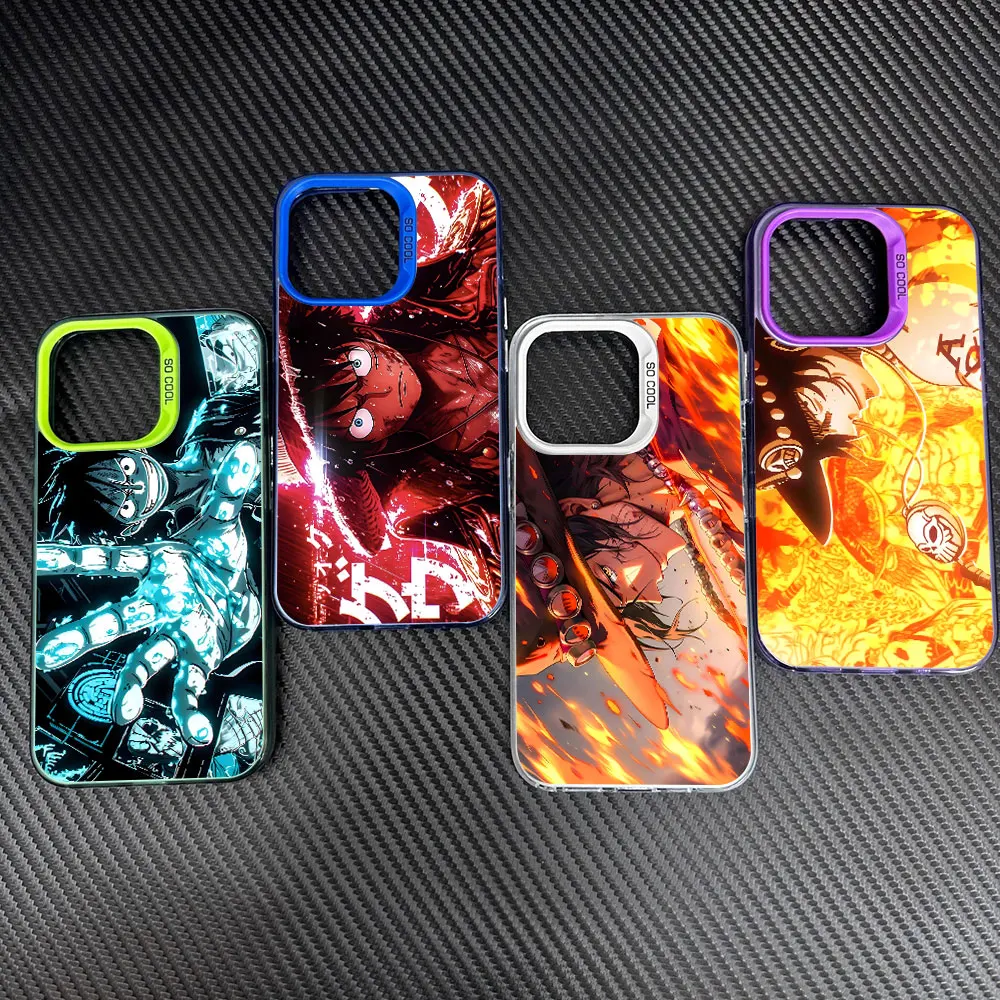Fire Fist Ace Straw Hat Luffy Case for Samsung Galaxy A55 A37 A12 A15 A54 A52 A17 A57 A11 A14 A16 A24 A51 A22 A32 Phone Cover