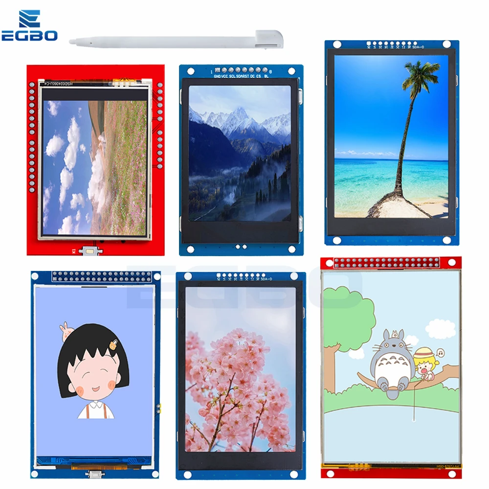 TFT 풀 컬러 스크린 LCD 모듈, 아두이노용 SPI, TFT 디스플레이, ILI9341 드라이버 인터페이스, 1.44 인치, 1.69 인치, 1.8 인치, 2.4 인치, 2.8 인치, 3.5 인치