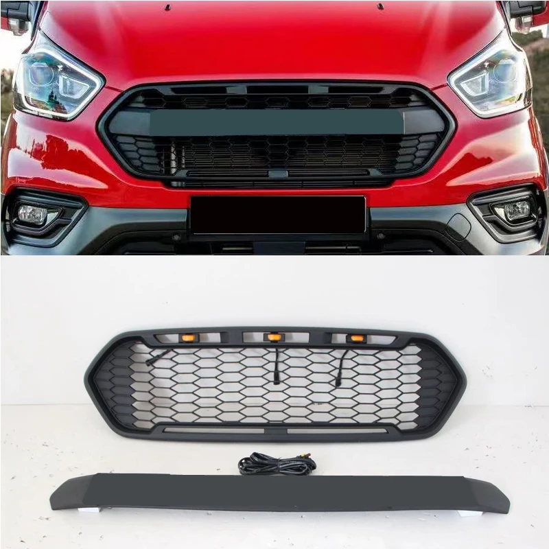 

Modified Raptor Style Grills For Ford Transit Custom Europe Version Front Racing Grilles Radiator Mesh 2014-2018 2019 2020 2021