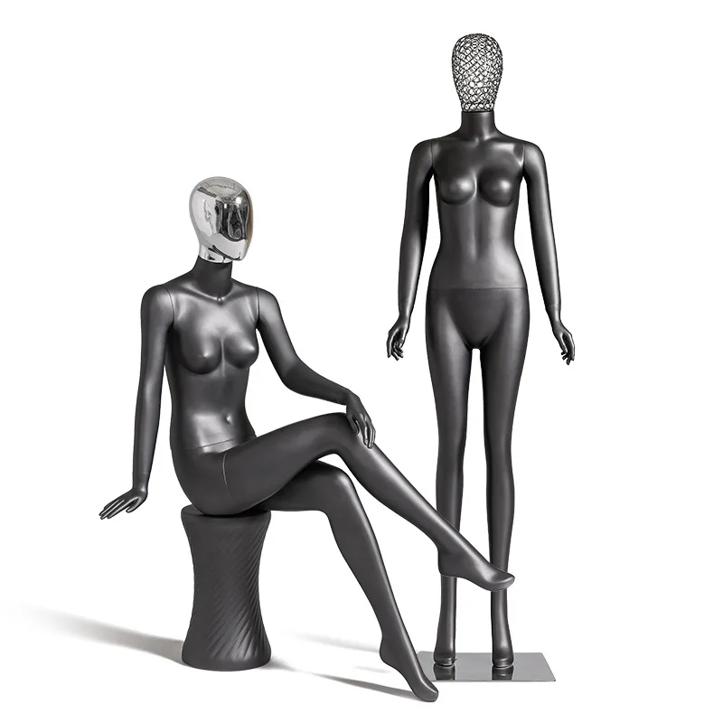 High-end clothing store women's clothing electroplating model prop body model shelf