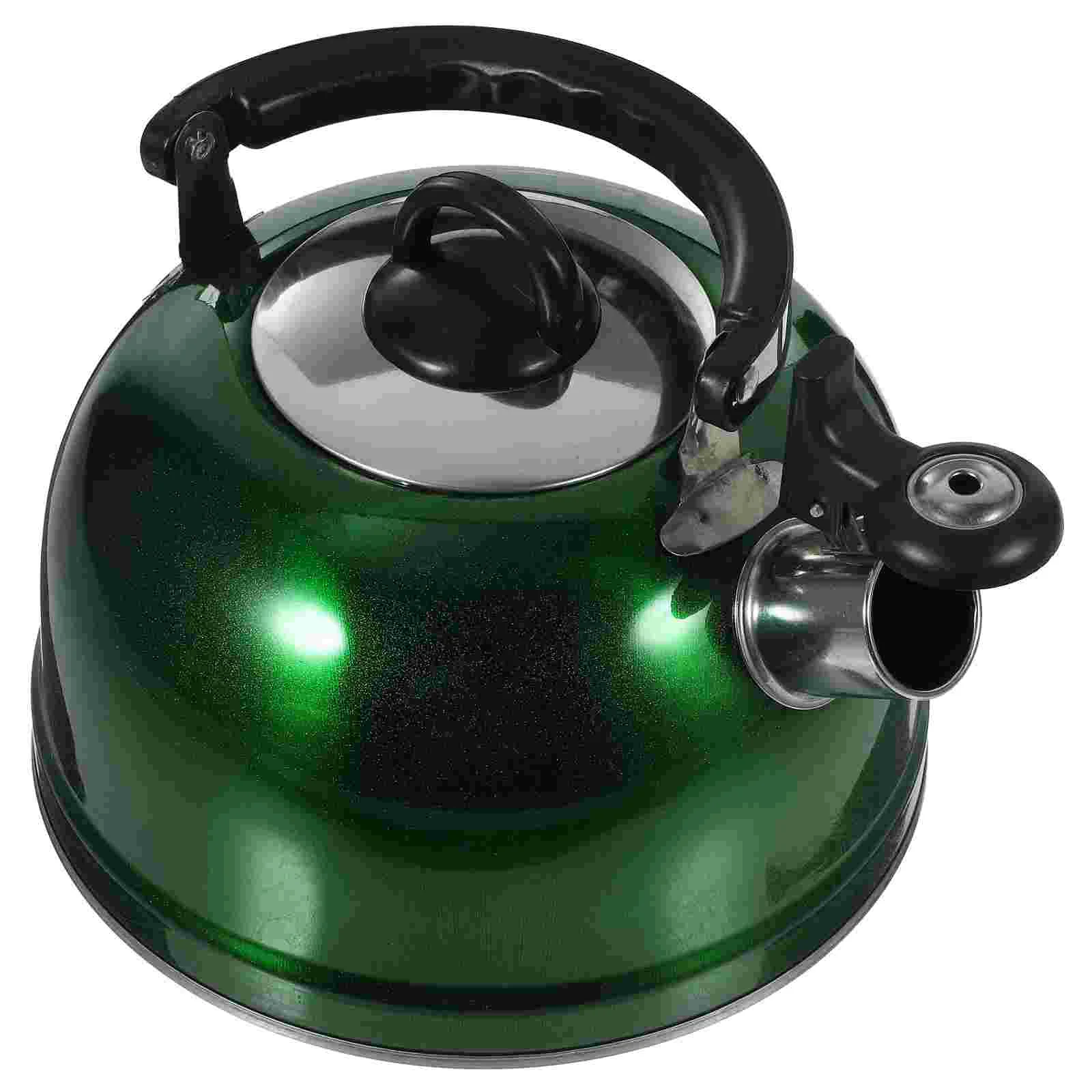 Gas Stove Stainless Steel Spherical Kettle Large Capacity Flat Bottom Chime Kettles Portable Camping Home Whistle Pot