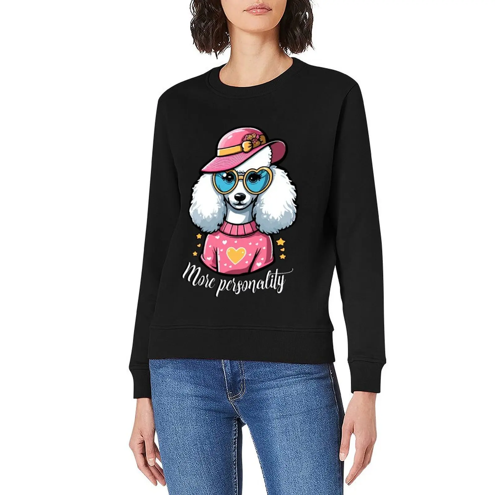 More Personality Than My Poodle's Haircut: Deal With It Pullover blouse anime clothing winter man sweatshirt
