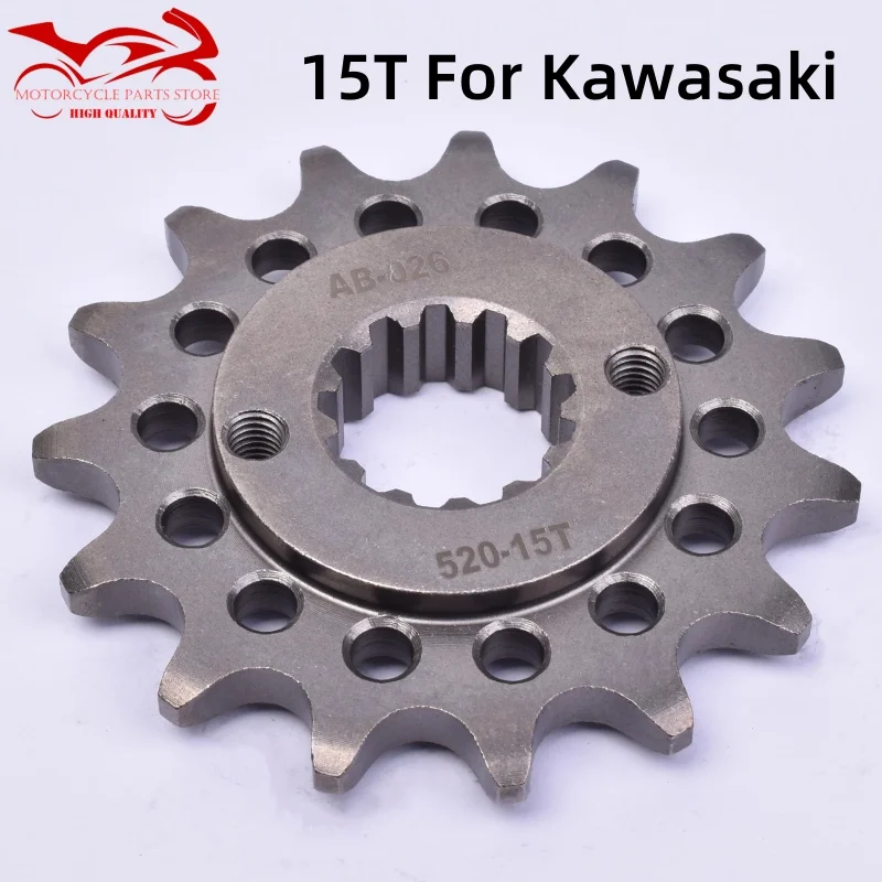 

520 15Teeth Sprocket Chain Wheel For Kawasaki KL650EBF ECF EDF EEF EFF EGF EHF 2011-2017 KL650EJS 2018 KLR650 Camo2017 KL650EHFA