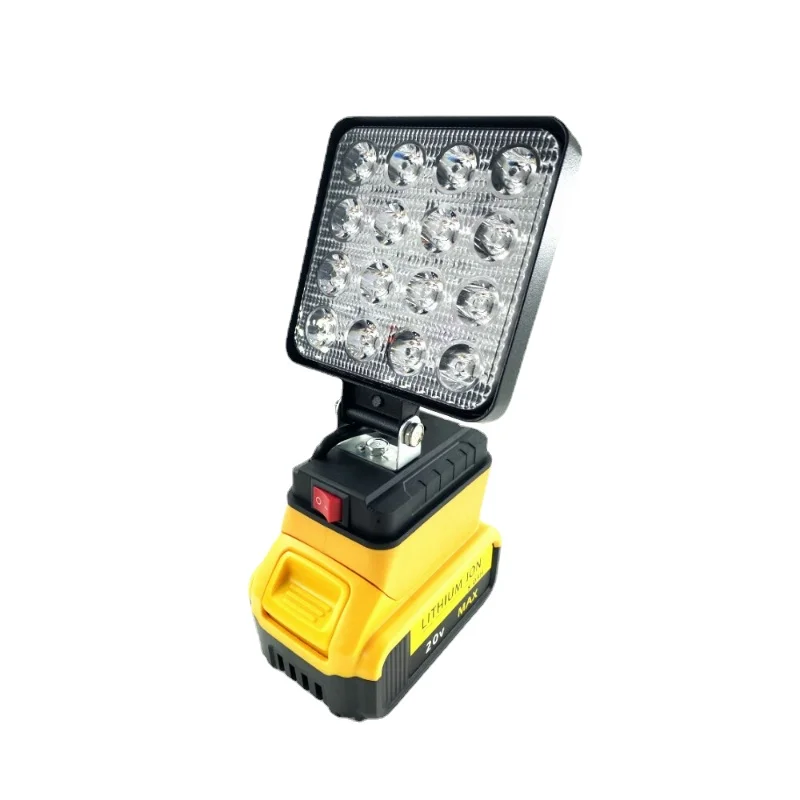 ZWINCKY Cordless Spotlight Converter For Dewalt 20v Max 18V Lithium Battery Lighting Car LED Work Light for Camping Power Source