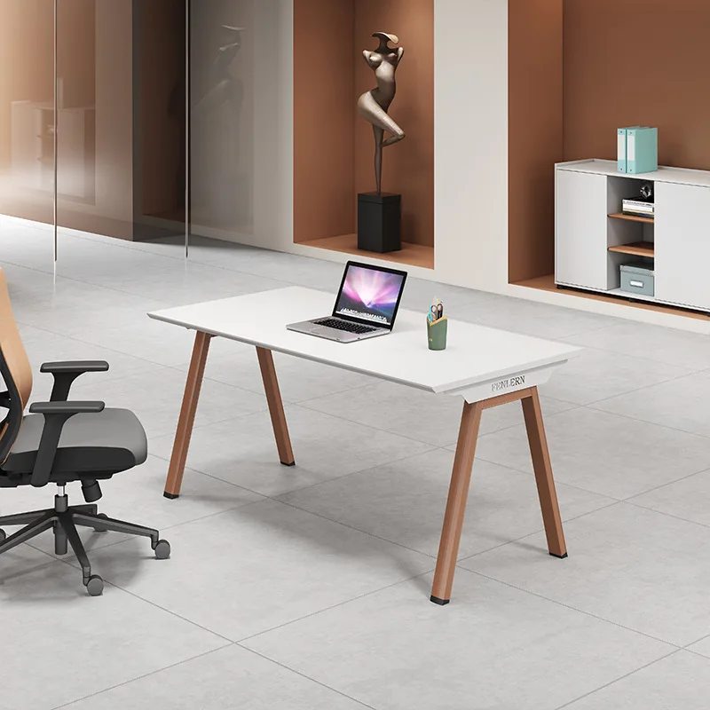 Simple workbench desk meeting long table simple modern table and chair combination