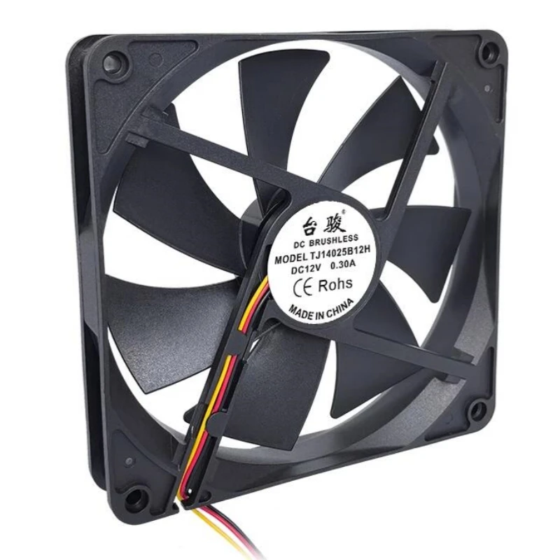 New For Original Taijun TJ14025B12H 14CM 14025 12V 0.30A Chassis Power Supply Cooling Fan image 2