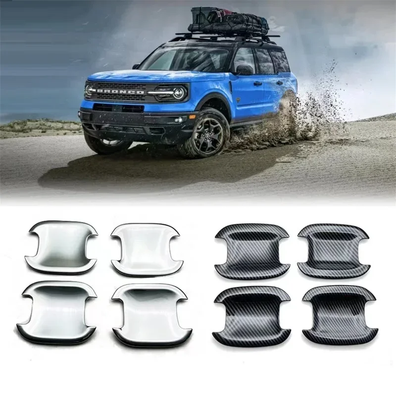 

Внешняя накладка 2021, крышка, подходит для Ford Bronco 2022 2023, крышка чаши дверной ручки, автоаксессуары