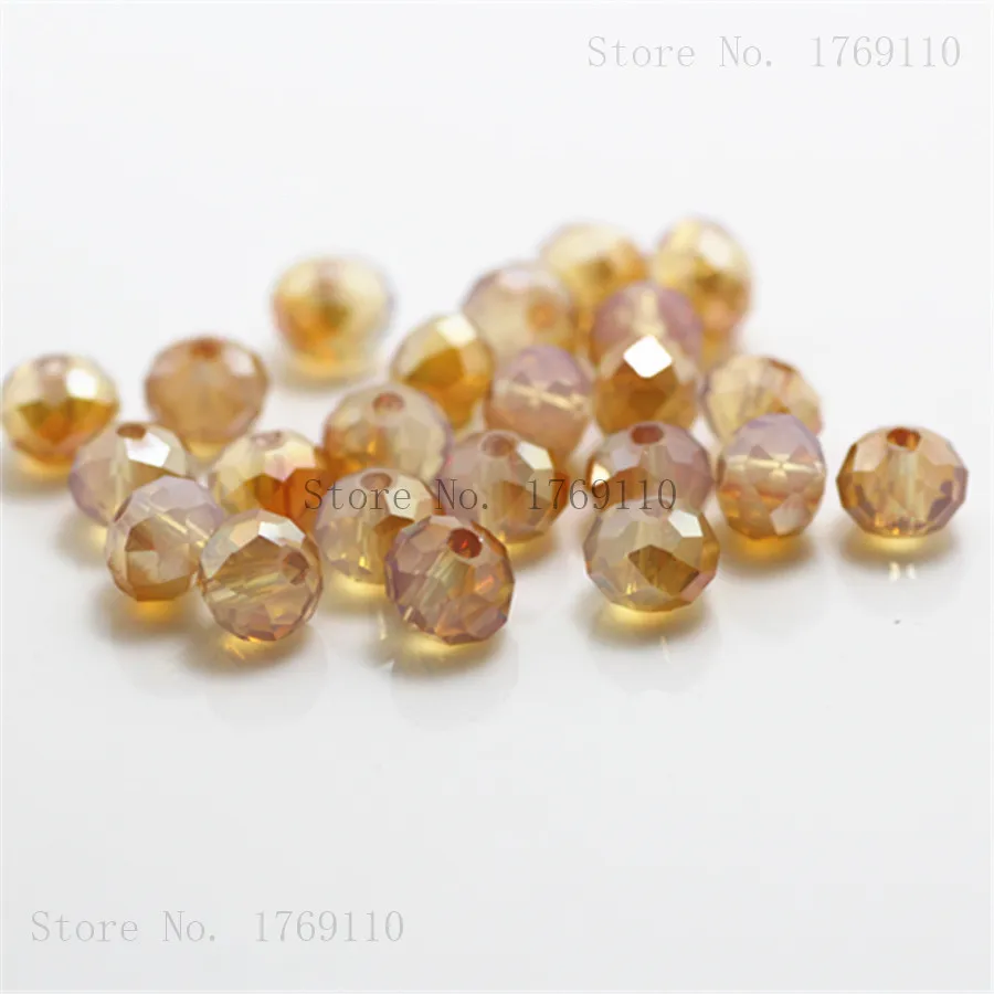 Isywaka Red Copper Color 4*6mm 50pcs Rondelle  Austria faceted Crystal Glass Beads Loose Spacer Beads for Jewelry Making