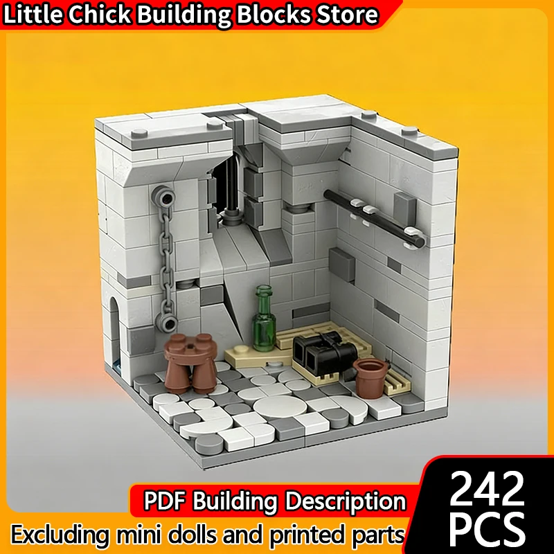 

Medieval Castle Model MOC Building Bricks Castle Prison Cell Modular Technology Children Holiday Gifts Assemble Toys Suit