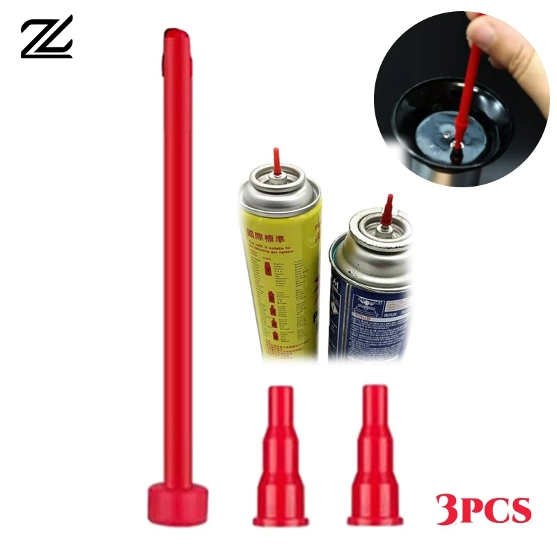 3 unids/set cabezal de recarga de Gas Universal adaptador de boquilla de butano reutilizable convertir tanque de Cassette en tanque inflable encendedor pistola de pulverización