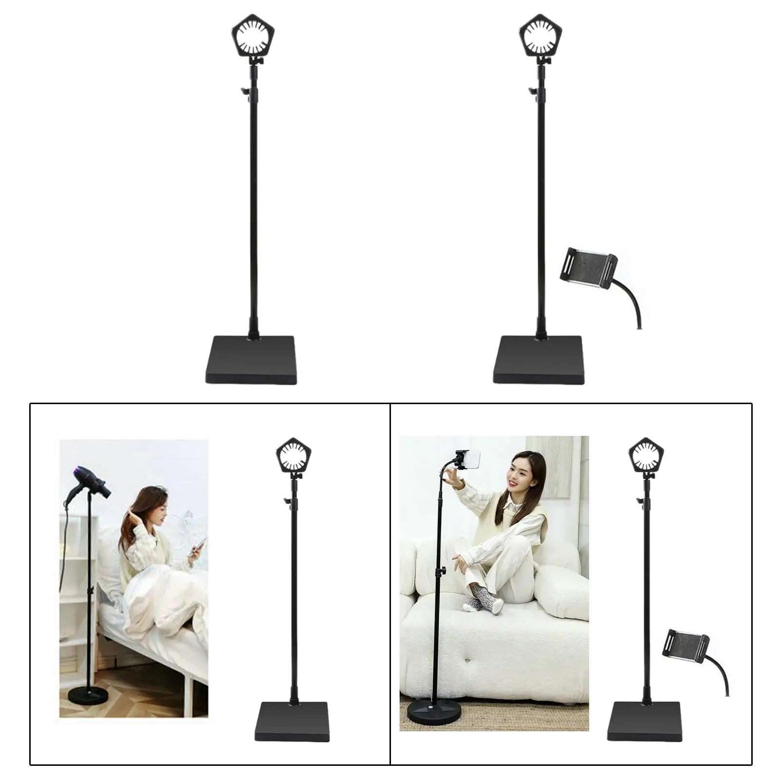 Hair Dryer Stand Stand Floor Hands Free Convenient for Salon Daily Use