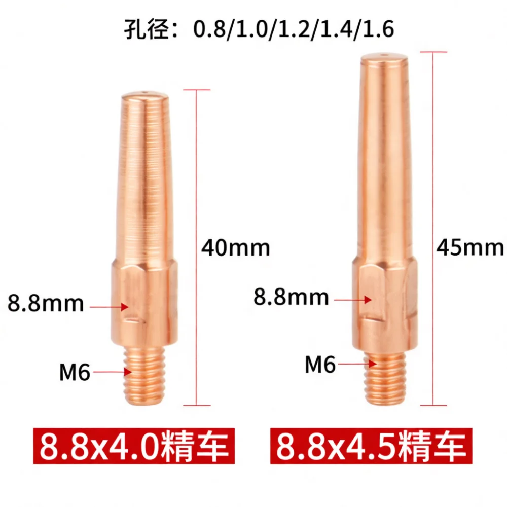 Heavy Equipment Parts Supply - Premium Mig Torch Contact Tip Chrome
