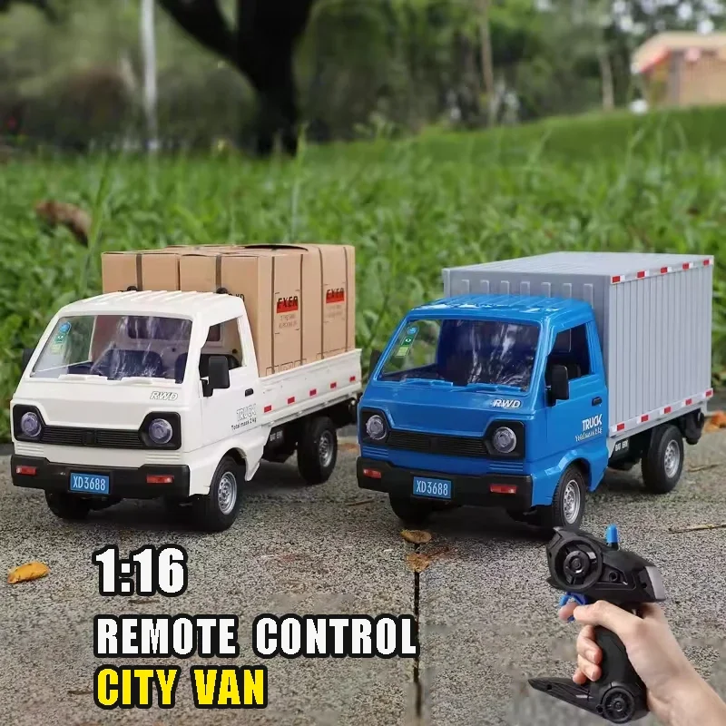 1/16 رذاذ Rc سيارة شاحنة صغيرة التحكم عن بعد مدينة فان مع ضوء راديو التحكم الانجراف نموذج سيارة لعب الاطفال عيد الميلاد NewyearGfit