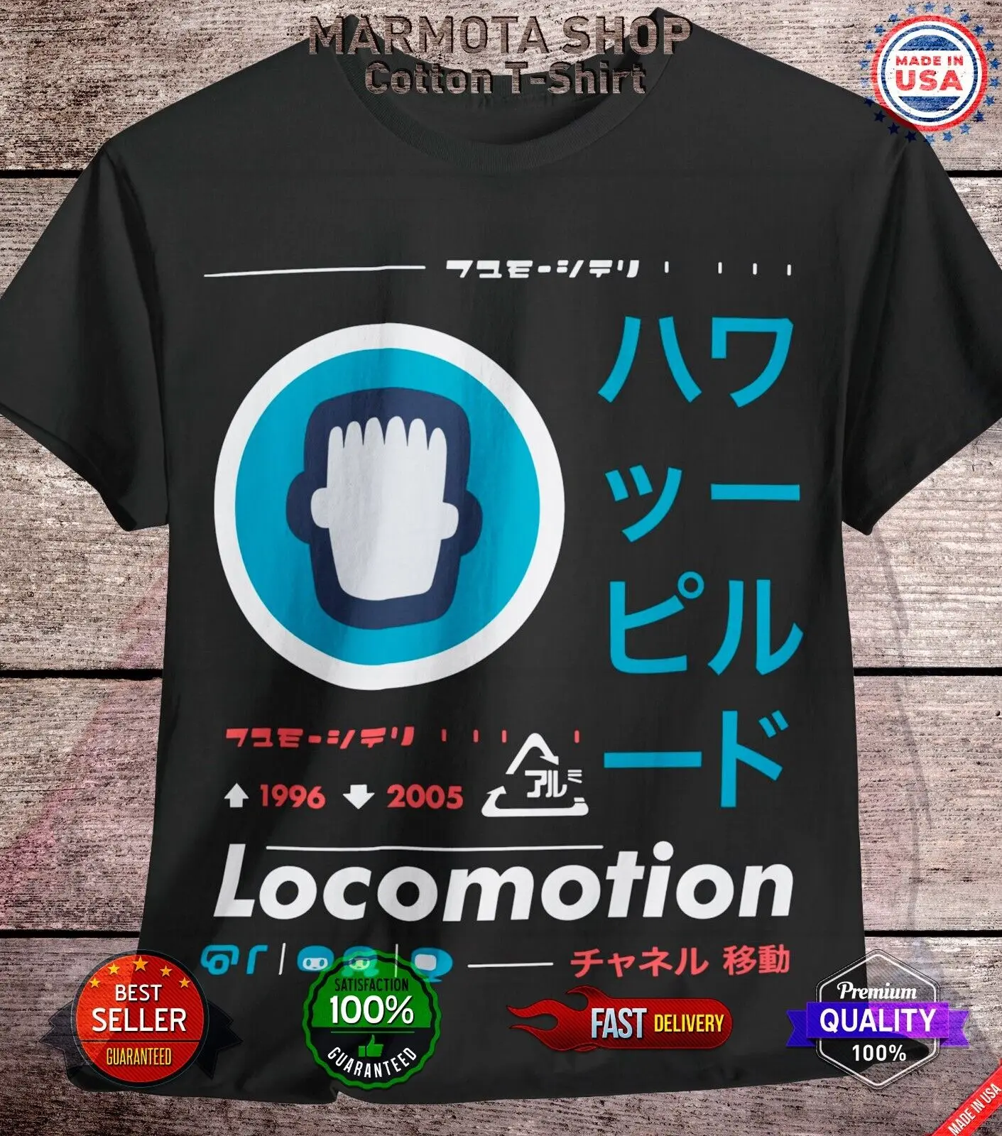 Locomotion Lifestyle Legacy 90s Retro Shirt Tee Japanese Anime Manga T-Shirt