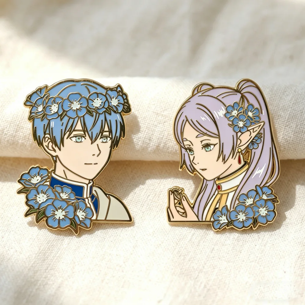 Frieren: Beyond Journey's End Pins Pendant Anime Himmel Brooches Animation Badges for Backpack Clothing Lapel ACG Cosplay Toys