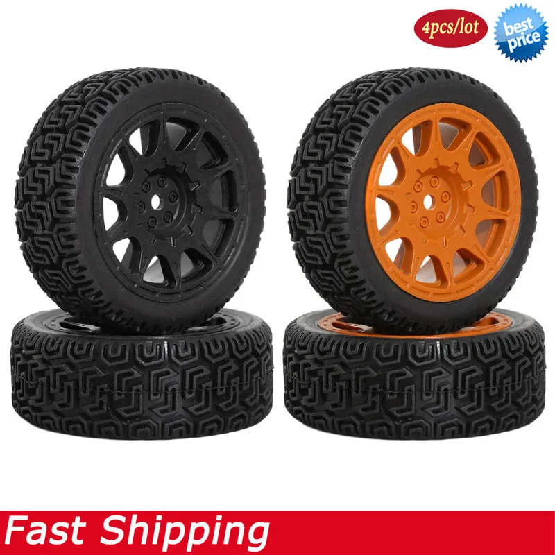 1/10 RC Rally Tires Nylon Wheels 70mm For Tamiya TT01 XV02 94123 Kyosho Maze Pattern Tyres Upgrade Parts