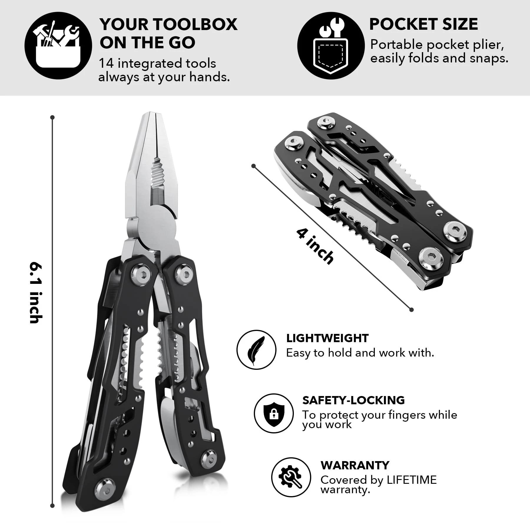 Outdoor Multitool Camping Portable Stainless Steel Edc Folding Multifunction Tools Emergency Survival Knife Pliers