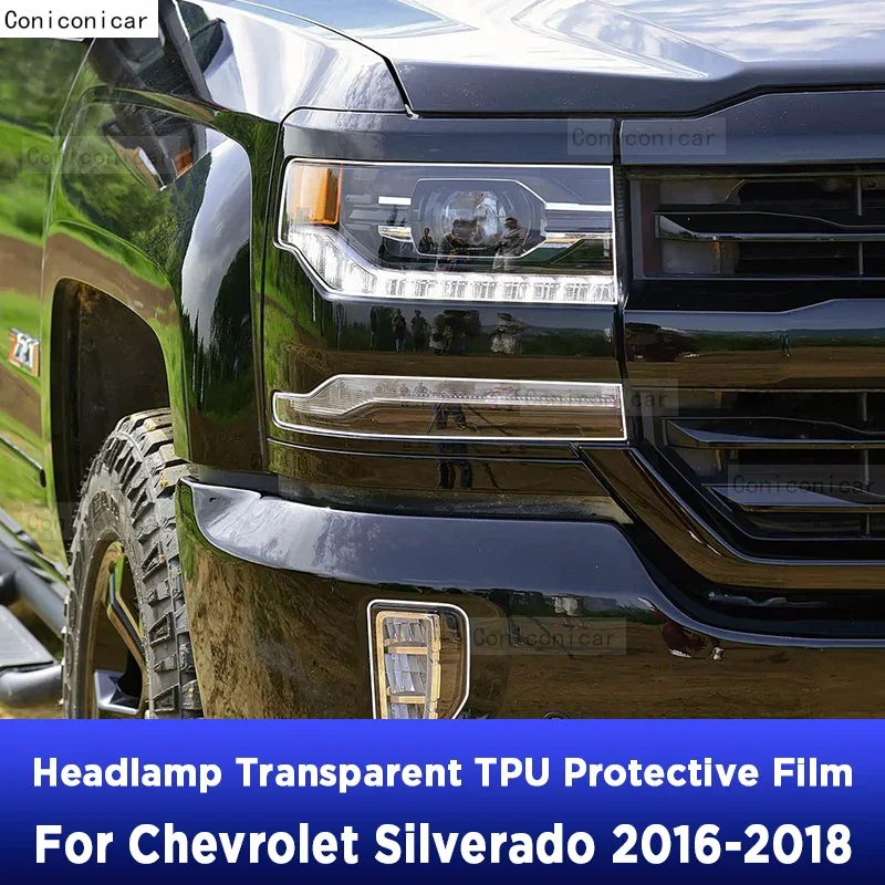 

Защитная пленка, наклейки из ТПУ для Chevrolet Silverado 2016-2018, прозрачные черные аксессуары против царапин, PPF