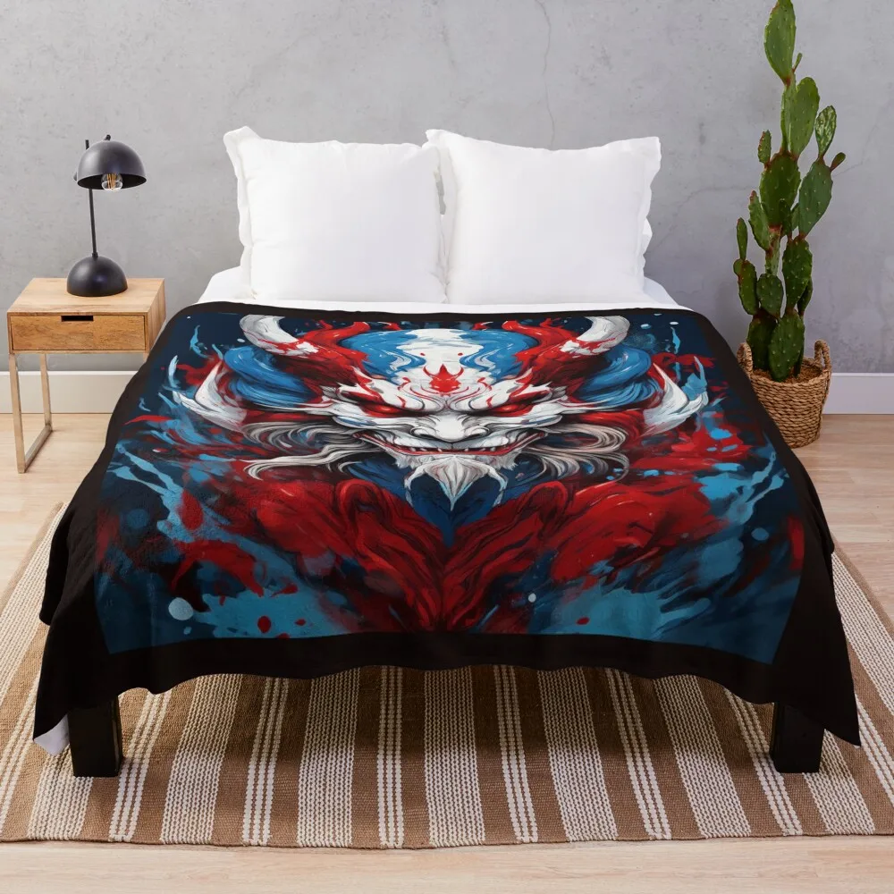 

Demon Is A Wigred Out Version Of Uncle Sam Throw Blanket Furrys Туристические одеяла на заказ