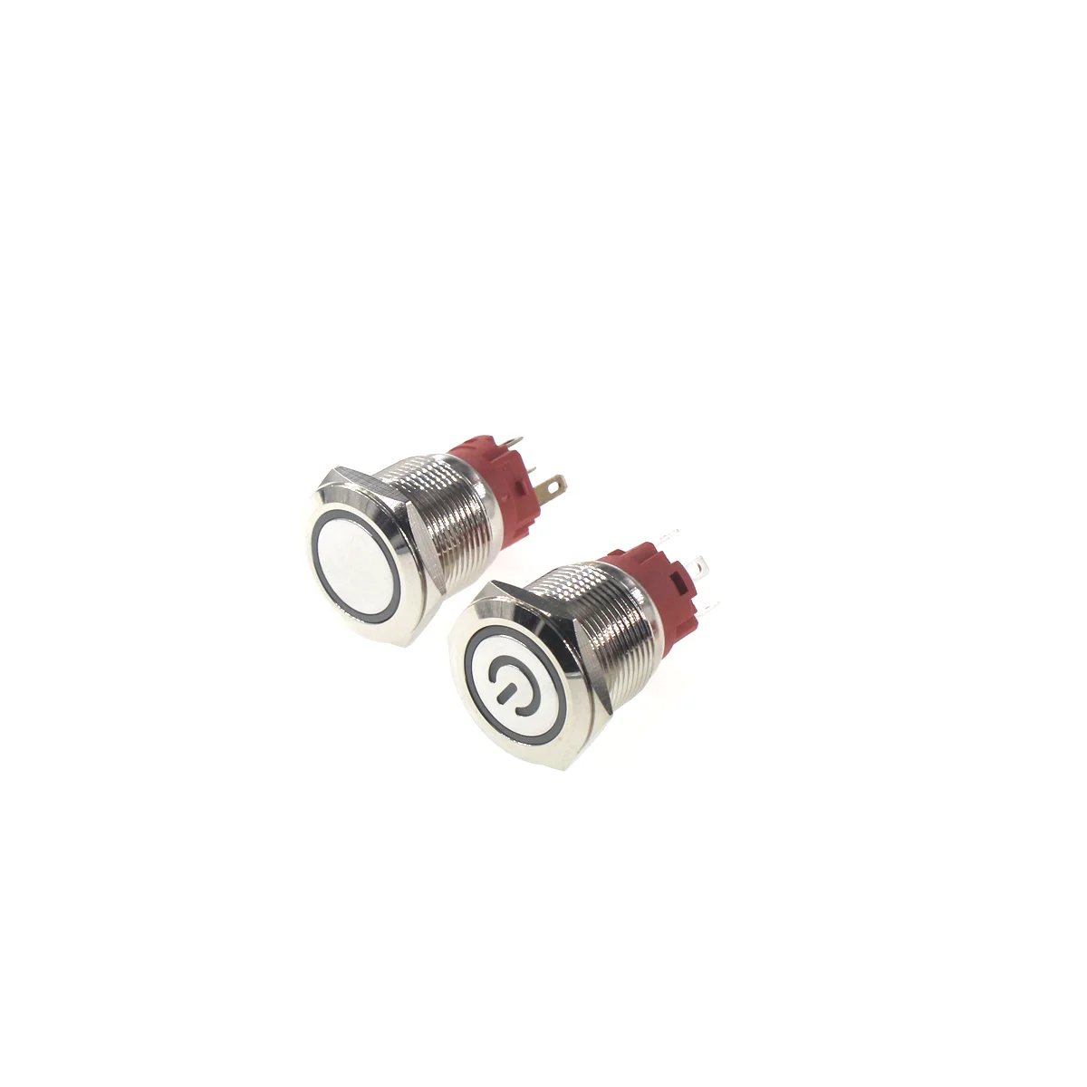 19mm Waterproof Metal Push Button Switch LED Light Momentary Latching Car Engine Power Switch 5V 12V 24V 220V Red Blue