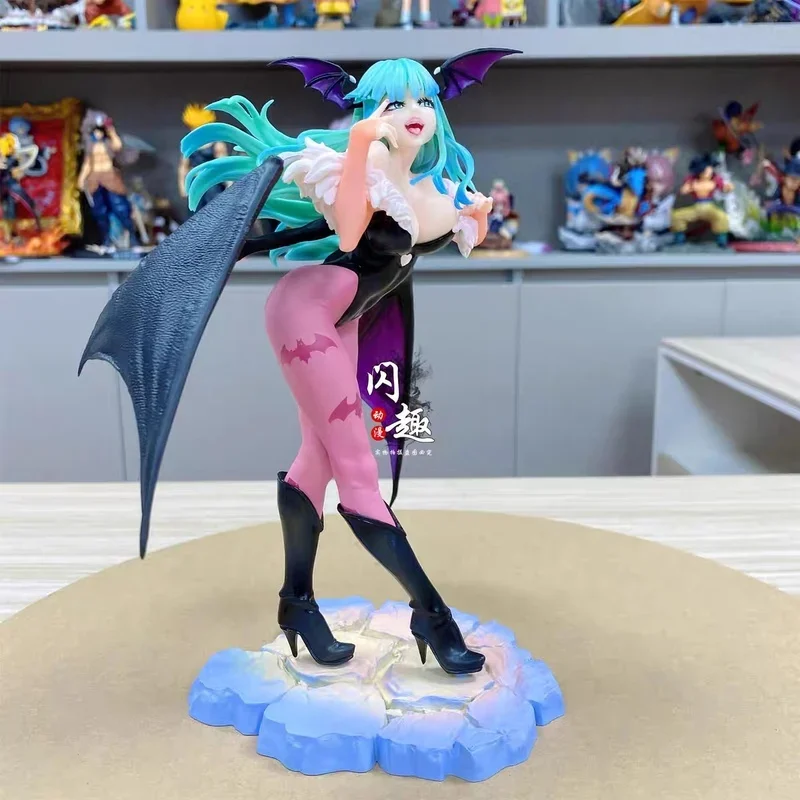 23Cm Anime Vampired Jager Morrigan Aensland Felicia Action Figure Darkstalkers Bishoujo Collectie Beeldje Halloween Speelgoed Gif