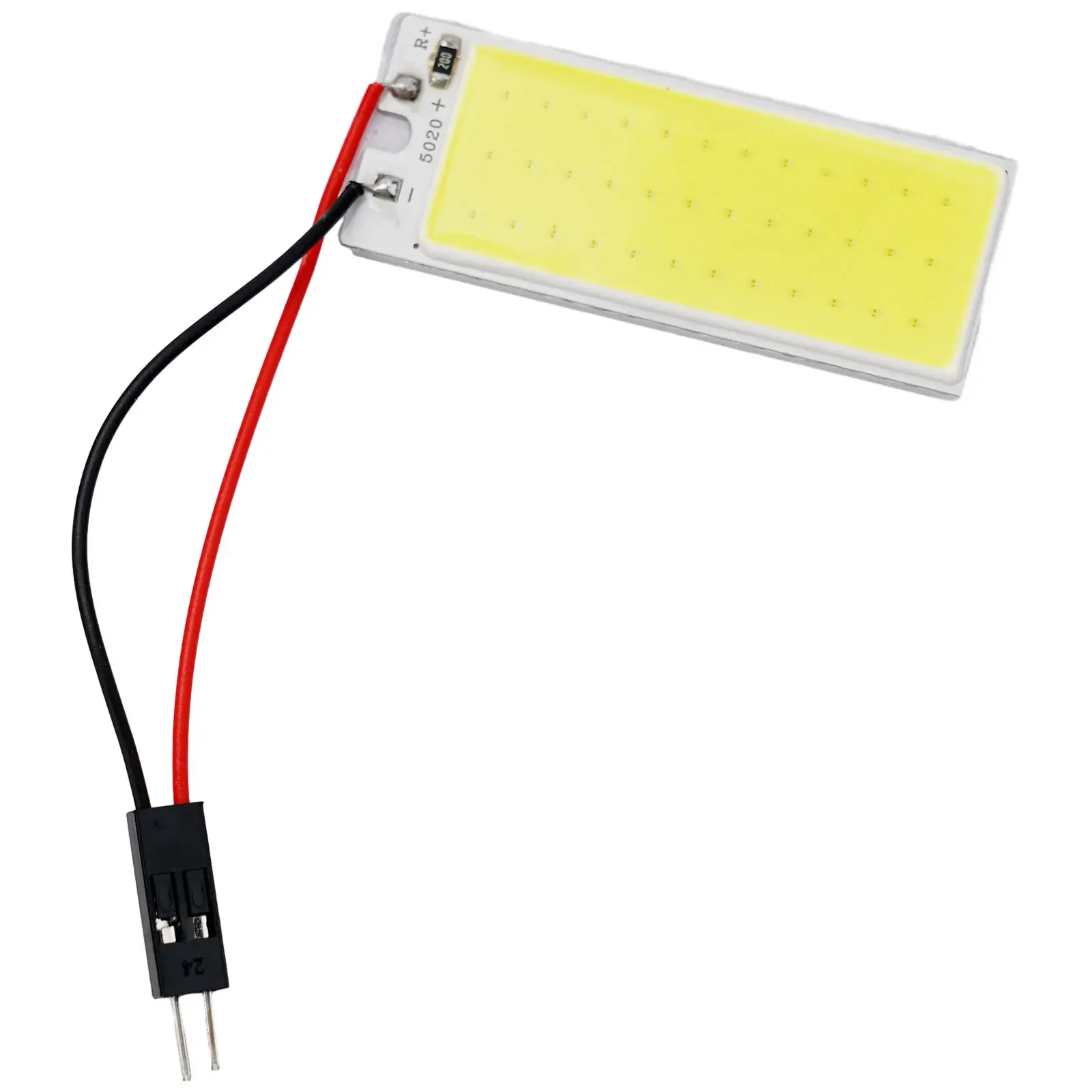 6000K Weiß COB LED Licht Panel T10 Licht Adapter Für Dome/Auto Innen Decke 16/24/36/48LED Super Helle