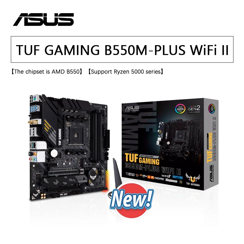 

ASUS TUF GAMING B550M PLUS WIFI II New AMD B550 microATX motherboard Socket AM4