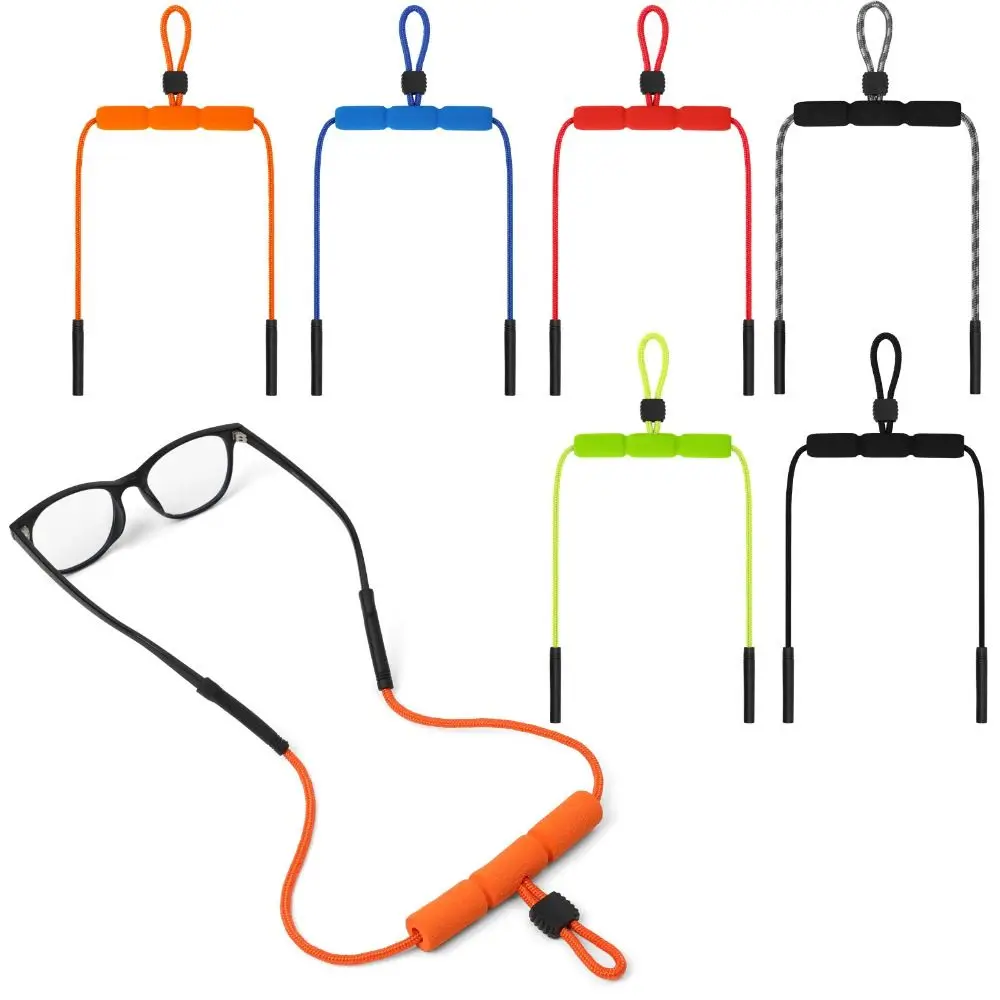 Adjustable Length Floating Glasses Strap Non-slip Design Floatable Design Sunglasses Lanyard Wear-resistant Polyester Foam